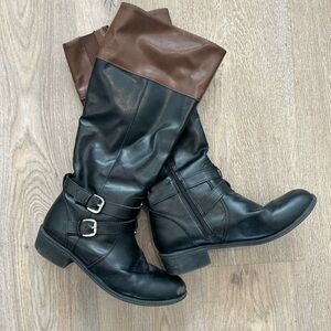 Arizona Jean Company Black and Brown Over the Knee Boots - Size 10M